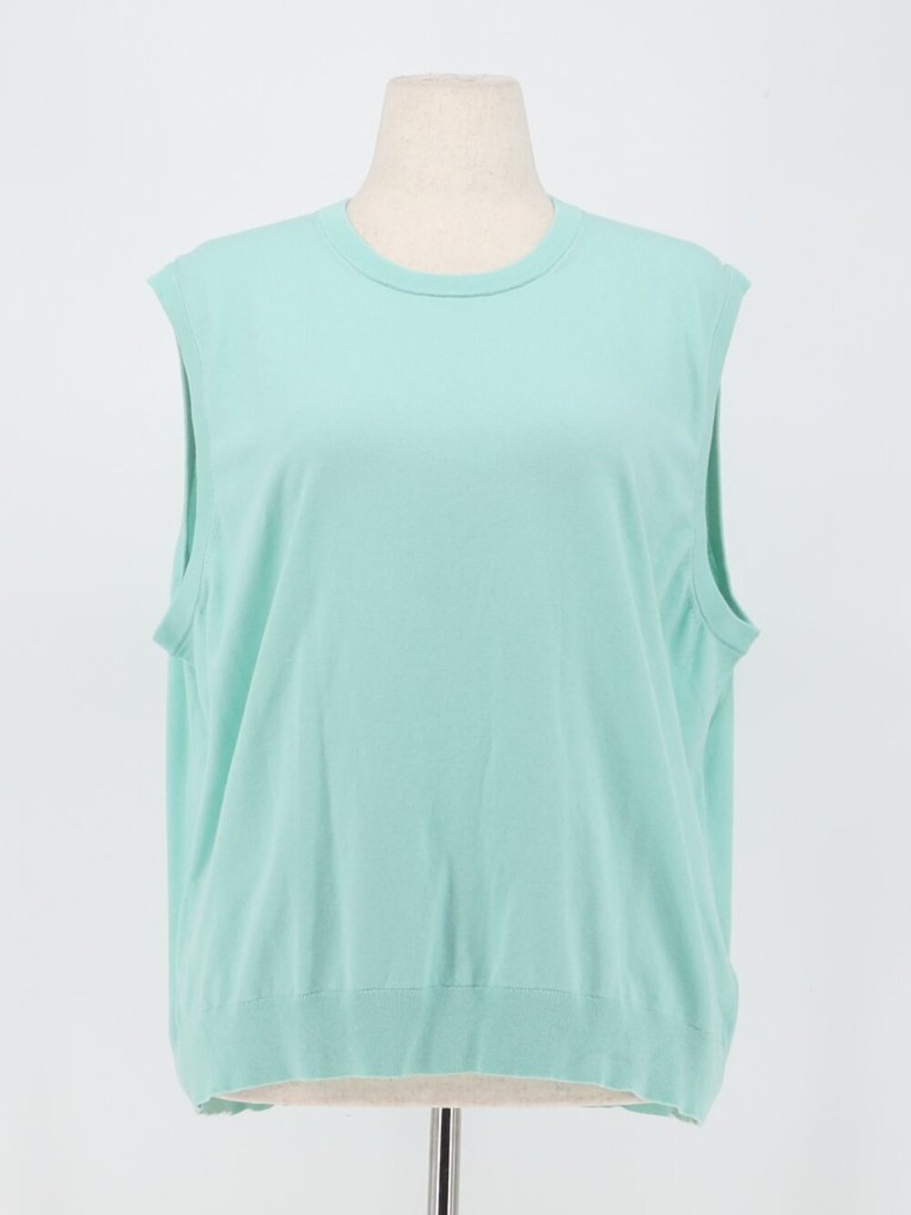 NWT J.CREW Cotton Stretch Jackie Shell Tank Top in Aqua Size 3X